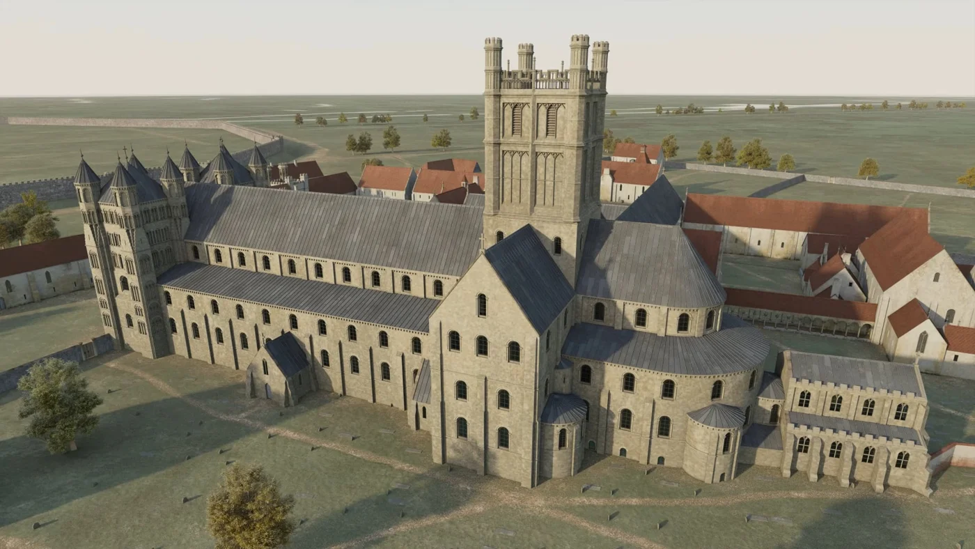 Architectural visualisation of St Augustine’s Abbey